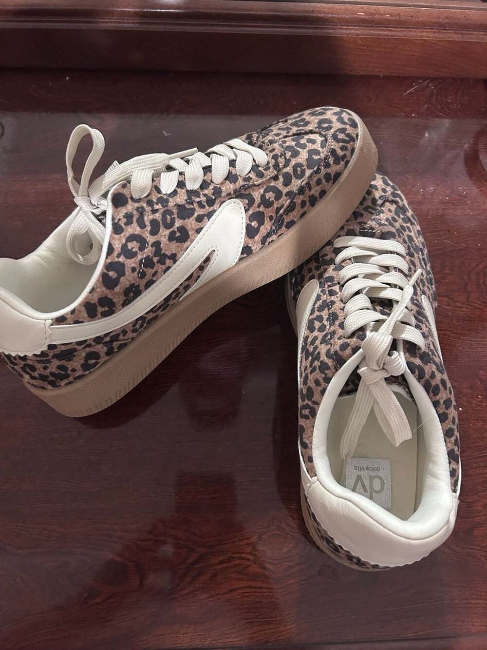 Dolce Vita DV Leopard Print Low Top Sneakers